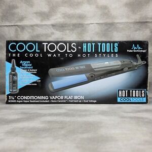 HOT TOOLS Cool Tools 1-1/4" Conditioning Vapor Flat Iron w/Treatment HT7101 NIB